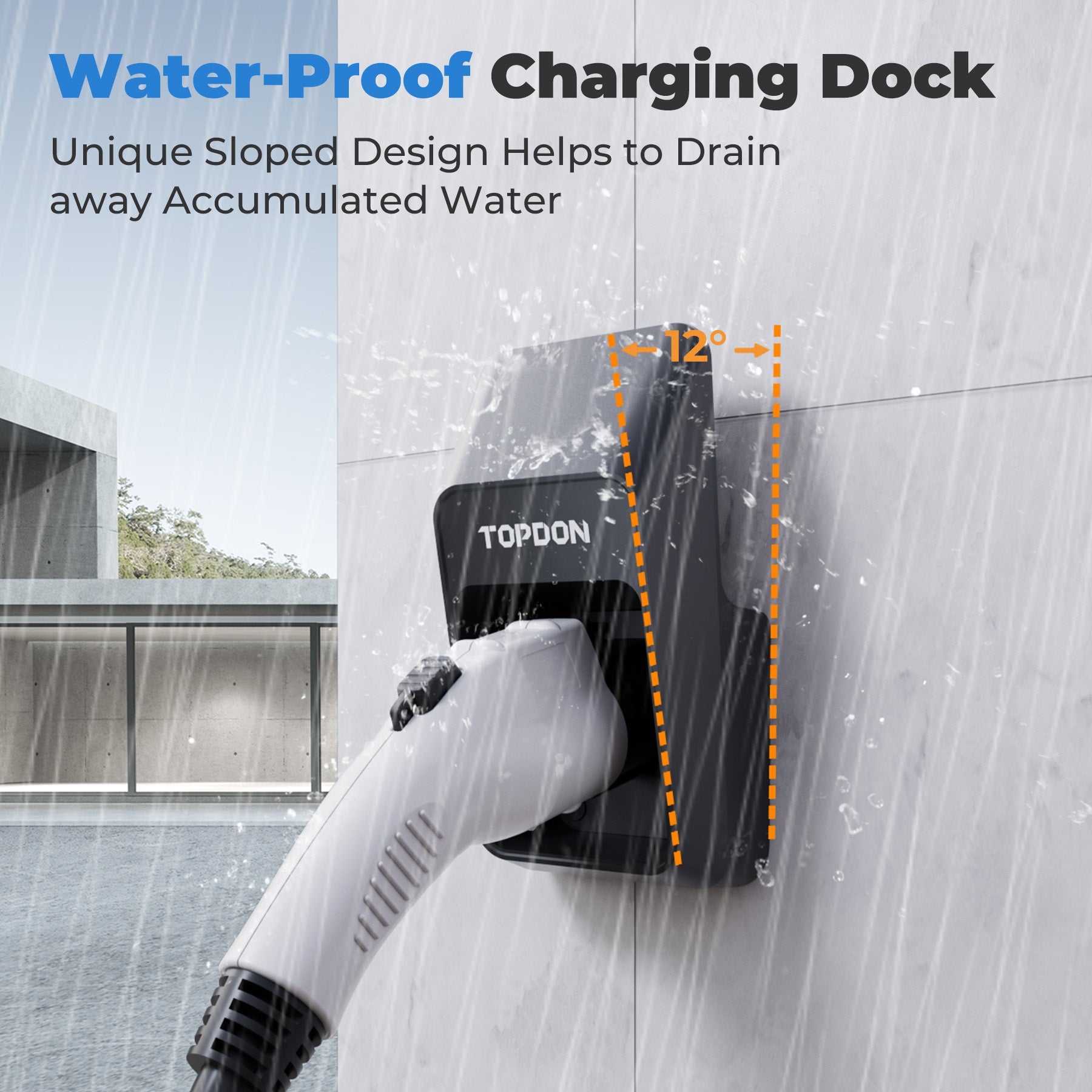 TOPDON EV Charger Wall-Mounted Cable Holder